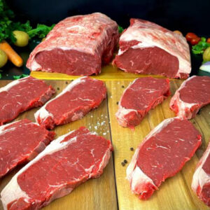 North River  Sirloin 100 days 4 -8 kg per piece. priced kg