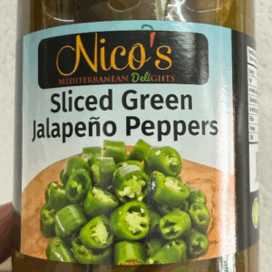 Nicos Sliced Green Jalapeno Peppers 480g