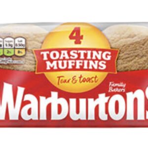 Warburtons 4 Toasting Muffins 284g