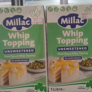 Millac Whip Topping Unsweetened 1lt